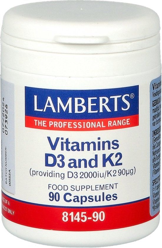 Lamberts Vitamine D3 2000IE & K2 90mcg - 90 Capsules