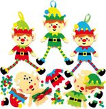 Baker Ross AX398 Elf Kerstboom Decoratie Set- Pak Van 5, Creatieve Kerstmis Knutselspullen Voor De Kinderen Om Te Maken En Te Versieren