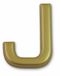 Symbool LD37J Gold letters J zelfklevend hoogte 37 mm