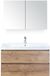 BES LED Maxx XL Badmeubelset 100 cm - Natuur Eiken - Wastafel Just 1 Kraangat met Spiegelkast