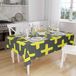 Bonamaison Tafelkleed, Anti-Mold, Sneldrogend, Waterdicht, 100% Polyester Tafellaken, Neon Geel, Rook, 140 x 160 Cm
