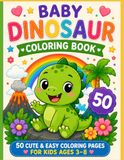 Cute Baby Dinosaur Coloring Book