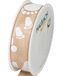 Halbach Seidenbänder Cadeaulint baby | 25 mm x 16 m | lint als decoratie voor babyshower en voor het verpakken van geschenken voor babyshower | kleur: natuur/wit