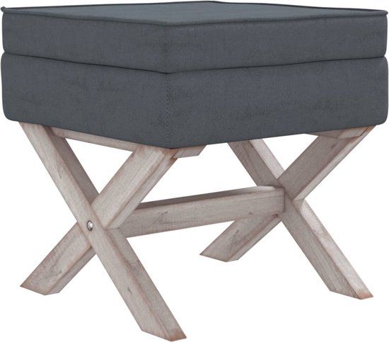 vidaXL Opbergkruk 45x45x49 cm fluweel donkergrijs