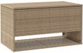 vidaXL Coffre de rangement d'extérieur 100x55x55,5 cm poly rotin beige