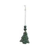 Bol Suspension, porcelaine, sapin de Noël, vert