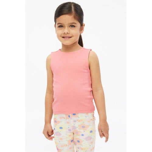 s.Oliver T-shirt rib gebreid roze Meisjes Stretchkatoen Ronde hals Effen - maat 140
