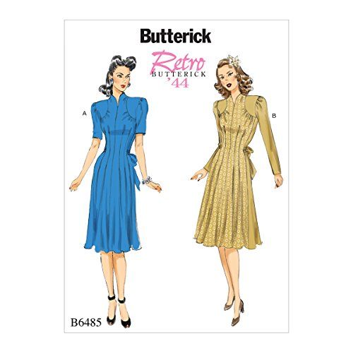 Butterick Patronen 6485 E5 Misses Jurk - Maten 14-22 - Weefsel - Meerkleurig