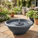 XXL fontaine solaire gris 60 x 24 cm pour extérieur