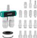 VONROC Luchtkoppelingen set – 16-delig – Accessoireset voor persluchtsystemen – 1/4" – EU-RO/DIN 7.2 mm