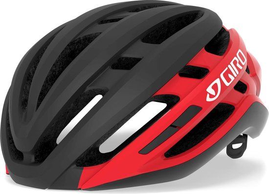 Giro Sporthelm - Unisex - zwart/rood/wit - 59,0-62,5 hoofdomtrek - 32 ventilatieopeningen