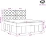 vidaXL Lit plateforme avec matelas tissu gris clair 140 x 190 cm