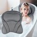Ibenzoa® Coussin de bain pour nuque, appui-tête de baignoire avec maille d'air 4D - Antidérapant, gris