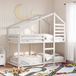 Maison Exclusive - Hemelbed met dak, wit, 80x200 cm, massief grenenhout