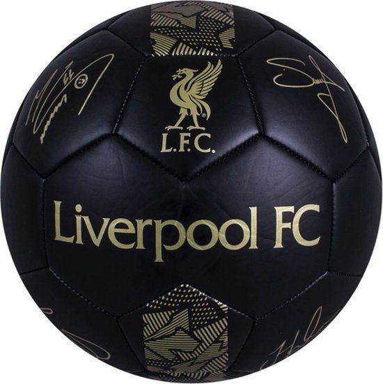 Liverpool FC Voetbal - Maat 5 - Zwart/Goud