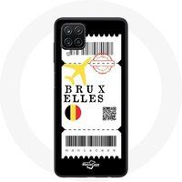 Maniacase Hoesje voor Samsung Galaxy A12 Air ticket Brussel