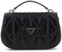 GUESS Aldina Top Handle Flap Crossbody Bag Black zwart