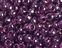 Japanse rocaille kralen, glanzend, amethist, 2,2 mm, 11/0, 100 g