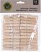 Merkloos Wasknijpers naturel - 24x - bamboe hout - 7 cm - houten knijpers