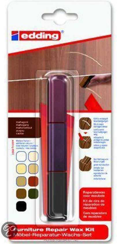 Edding 8901 meubel-reparatiewas-set mahoniehout per stuk in blisterverpakking