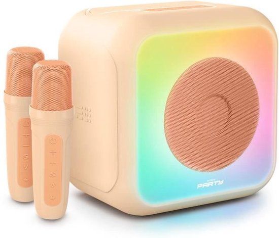 Bigben Party Bigben Verlichte karaoke-luidspreker - Vissen - Bluetooth - 30W - 2 USB-C draadloze microfoons - Equalizer - Li-on batterij