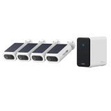 AOSU 4K SolarCam P1 Max - 4 caméras de surveillance - Reconnaissance faciale - Énergie solaire - Audio bidirectionnel