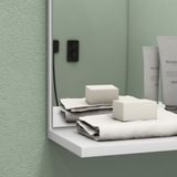 HOMCOM Modern badkamerspiegel met plank wandmontage wit