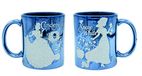 Disney Princesses Snow White & Assepoester mok Metallic blauw, glitterprint, metallic glans, 100% keramiek, ca. 320 ml, geschenkdoos.