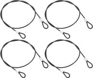 Allecto plus - 4 cordons 50 cm x 2 mm pour meubles d'extérieur - noir avec revêtement en vinyle