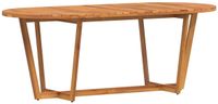 vidaXL - Tuintafel - ovaal - 200x90x75 - cm - massief - acaciahout