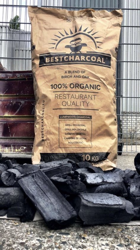 Bestcharcoal met een blend van Birch & Oak 10 KG Bestcharchoal Birch/Oak houtskool