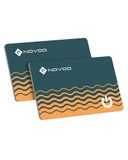 NOVOO Air Tag Card Wallet Tracker Thin 1,6 mm, Smart Card Slim, batterij 6 jaar, compatibel met Apple Wo is (iOS only), Bluetooth GPS, detectieapparaat voor portefeuilles, koffers, paspoorten, 2 stuks