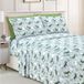 Elegant Comfort 6-delige beddengoedset in Egyptische kwaliteit, draaddichtheid 1500, kreuk- en kleurvast, California King Size, elandgroen