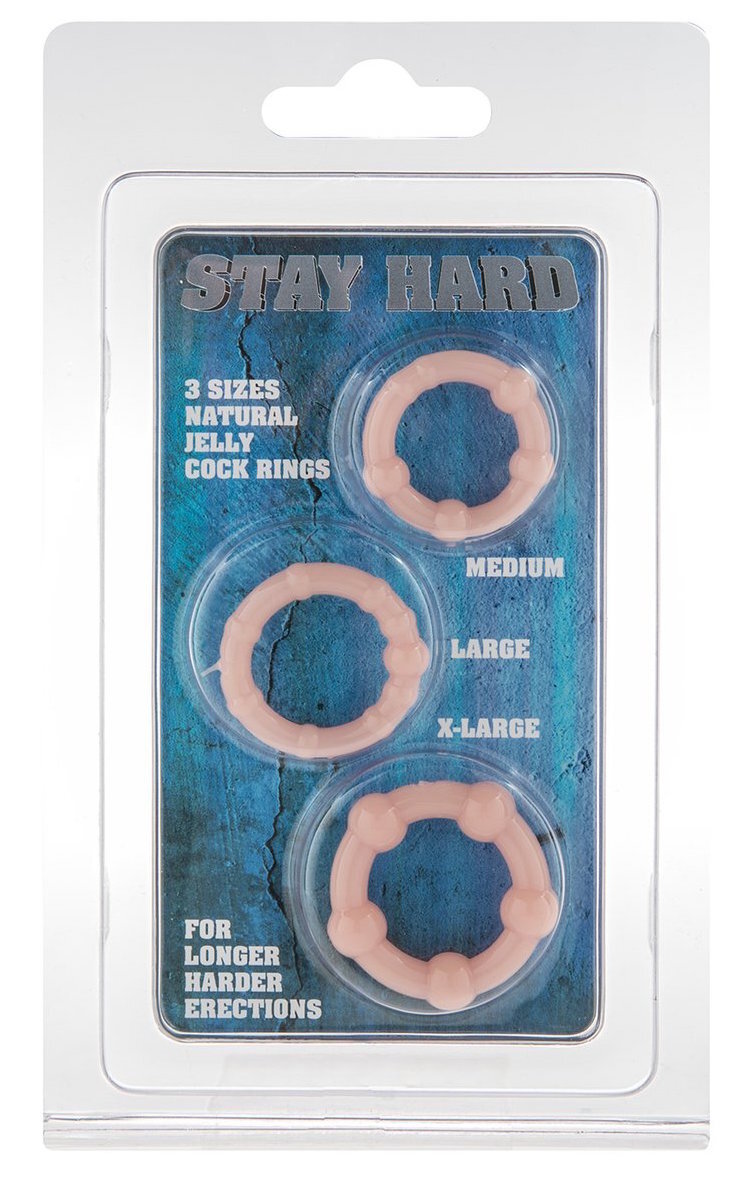 Eros Stay Hard Cock Rings Natural Jelly