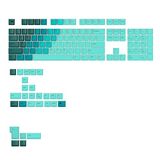 GLORIOUS GPBT Gradient Keycaps Rain Forest US Lay-out