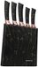Klausberg 7768 - Set de 6 couteaux - Bloc à couteaux - Acier inoxydable - Noir