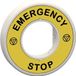 Schneider Electric ZBY9W3B330 Schilddrager (Ø) 60 mm EMERGENCY STOP Geel, Grijs