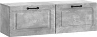 vidaXL Meuble TV mural Gris béton 98 x 31 x 30 cm Bois d'ingénierie