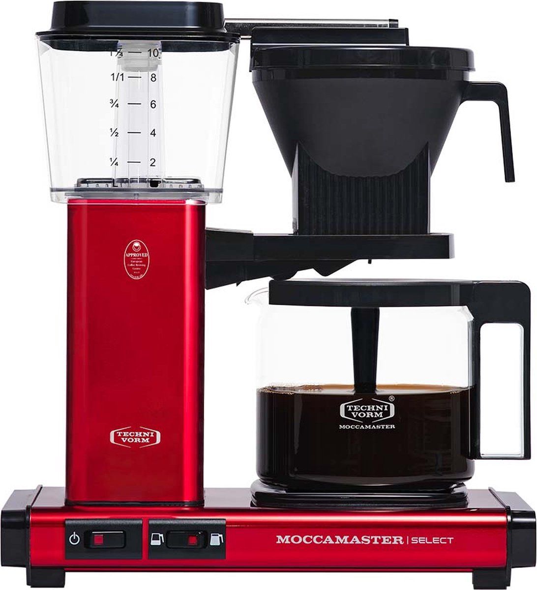 モカマスター KBG SELECT レッド 4～10杯用 コーヒーメーカー Moccamaster KBG Select - Koffiezetapparaat - Red Metallic - 5 jaar