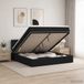 vidaXL Ottoman bed met matras met hoofdeinde Zwart 180 x 200 cm Stof