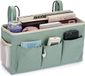 Sac de rangement sans marque pour lit - Organiseur réglable pour chambre à coucher - Sac multifonctionnel pour la maison, le bureau, l'école et l'hôpital - Vert.
