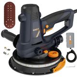 MAXXT Wand- en plafondschuurmachine, 810 W, wandschuurmachine met variabele snelheid verstelbaar, 1500-2800 tpm, ruw/fijne gipsplaat met LED, 4M-kabel en 8 slijpschijven