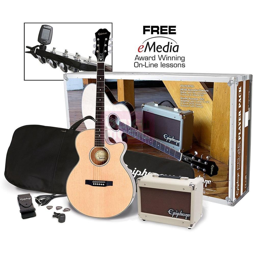 EPIPHONE PR 4 E Acoustic Electric Player Pack Natural starterset
