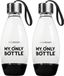 SodaStream My Only Bottle 0 5L, noir, set de 2, sans BPA, compatible avec Terra Jet