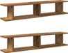 vidaXL Wandschappen 2 stuks 105x18x20 cm bewerkt hout oud houtkleurig