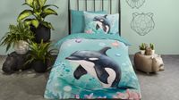 Pure dekbedovertrek zee/ Orka - 1 persoons 140x200/220 cm - Mint - Microvezel