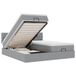 VidaXL Lit plateforme avec matelas et LED 160x200cm Tissu Gris clair
