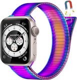 By Qubix - Magnetische stalen band voor Apple Watch 44mm / 45mm / 46mm / 49mm - Multicolor