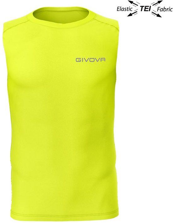 Givova Technical Corpus 1 Fluo Yellow Elastic Tank Top - L - Unisex