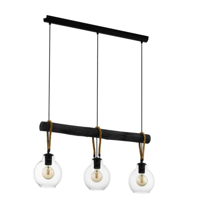 EGLO Roding Hanglamp - Zwart - E27 - 110cm